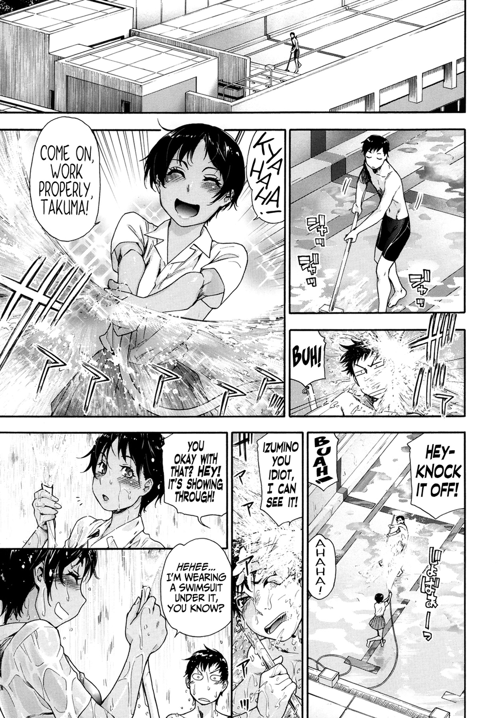 Hentai Manga Comic-Right now, while cleaning the pool-Read-1